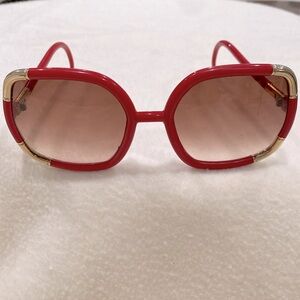 TED LAPIDUS vintage early 1970’s late 60’s sunglasses 😎 made in France red gold